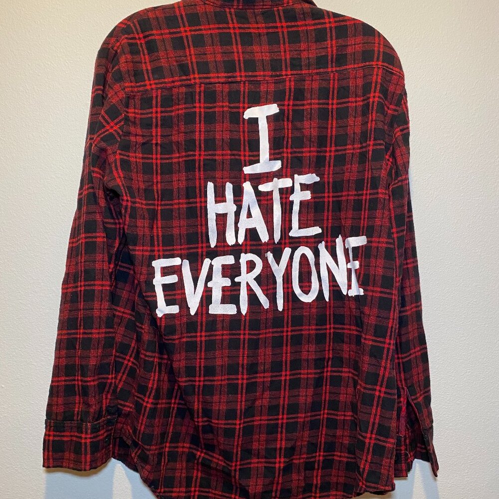 Jac Vanek "I Hate Everyone" Flannel - image 1